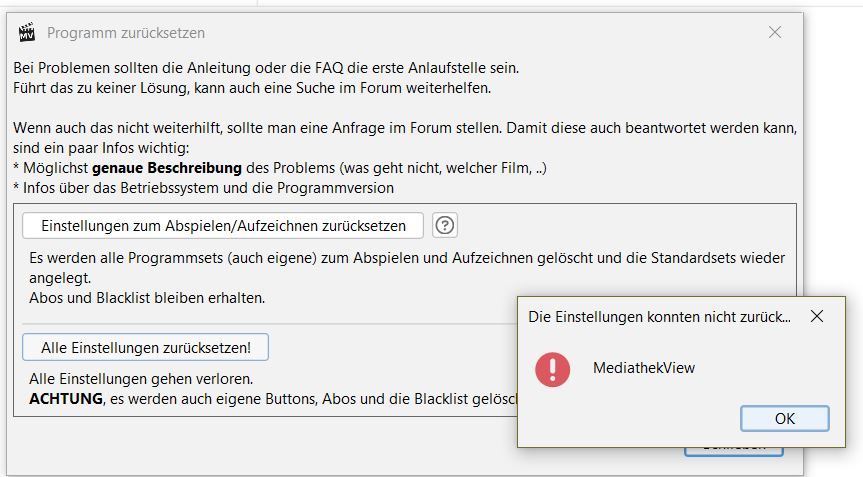 1MediathekView konnte nicht zurückgesetzt werden.JPG